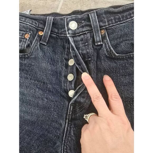 Women's Levi's Skinny Jeans‎ 501 Size 25 Distressed - Picture 3 of 11